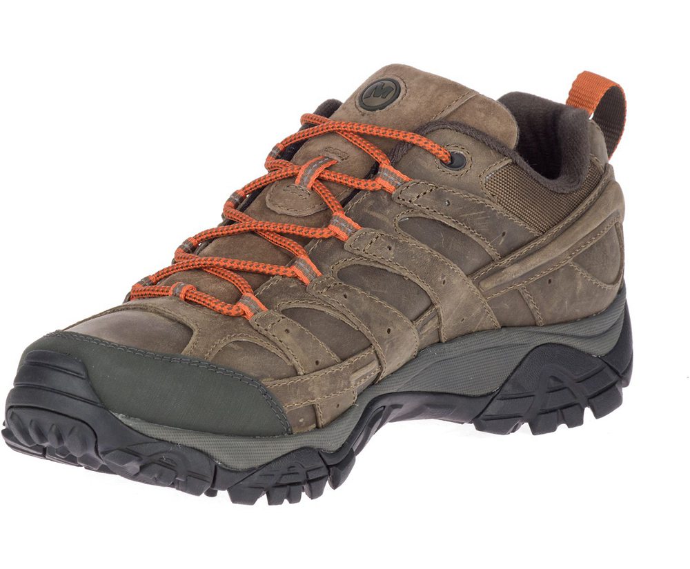 Buty Trekkingowe Merrell Męskie Brązowe - Moab 2 Prime Wide Width - 943781-MER